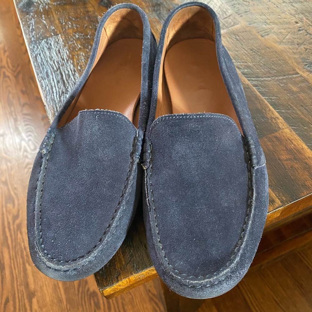 Women’s M. Gemi Blue Suede Loafers, 39.5 (8.5)